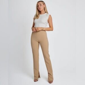 Odd Muse The Ultimate Muse Straight Leg Trousers in Camel